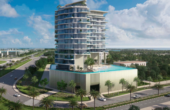 OCTA ISLE residential tower surrounded by waterfront views in Dubai Islands