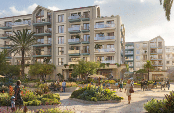 Elegant living space at Vero & Versa with marina views and modern finishes