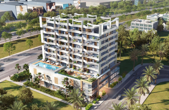 Nautis Residences exterior with wave-like balconies