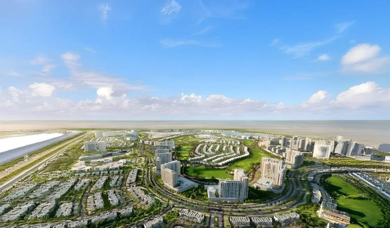 Dubai South Logistics District commercial offices and free zone business park near DWC Airport.