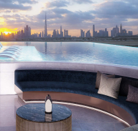 Private balcony with expansive views of nature and the urban horizon