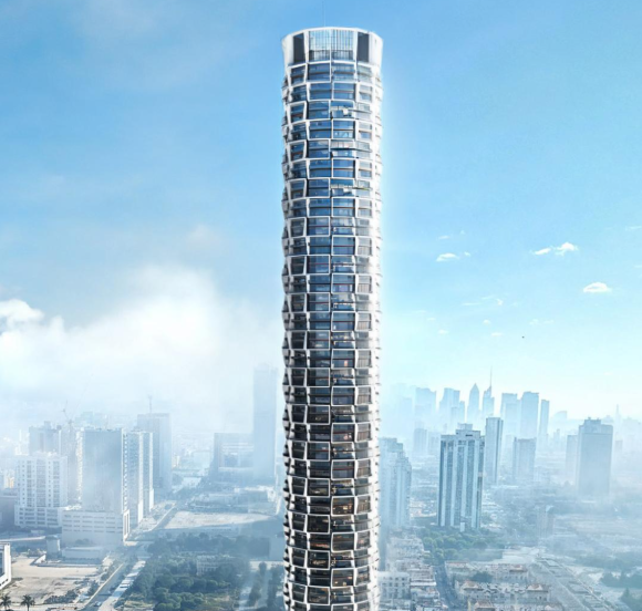 Binghatti Circle residential tower with skyline views in JVC