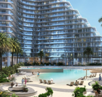 Balcony view from Binghatti Flare apartment overlooking JVT community