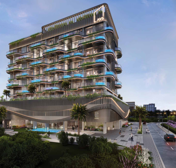 Boutique residential building with water-facing balconies