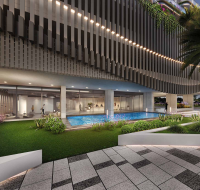 Outdoor space with panoramic ocean views