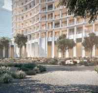 Green vertical tower in Za’abeel