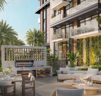 Peaceful garden area with plants and walking path