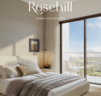 Spacious balcony view from luxury apartments with golf green in the distance