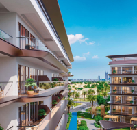 Fully furnished studio apartment with balcony and natural lighting