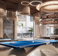 Welcoming lobby with luxury finishes and seating