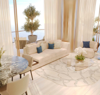 Spacious open-plan living room with premium Italian furnishings