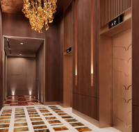 Island-style twin towers with modern seaside charm