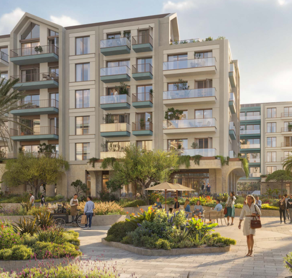 Elegant living space at Vero & Versa with marina views and modern finishes