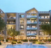 Modern bedroom layout with natural light and high-end finishes